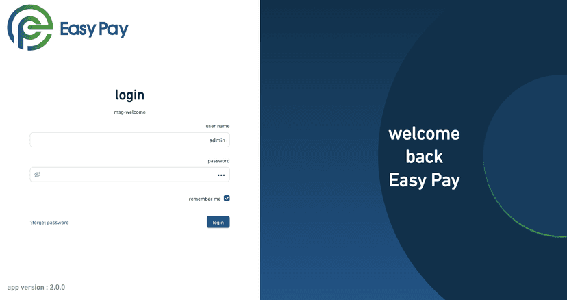 Easy Pay Login System